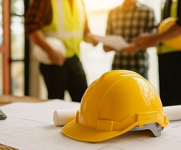 Engenheiro realizando análise técnica em projeto industrial de grande porte com foco em segurança, desempenho estrutural e conformidade com normas técnicas.